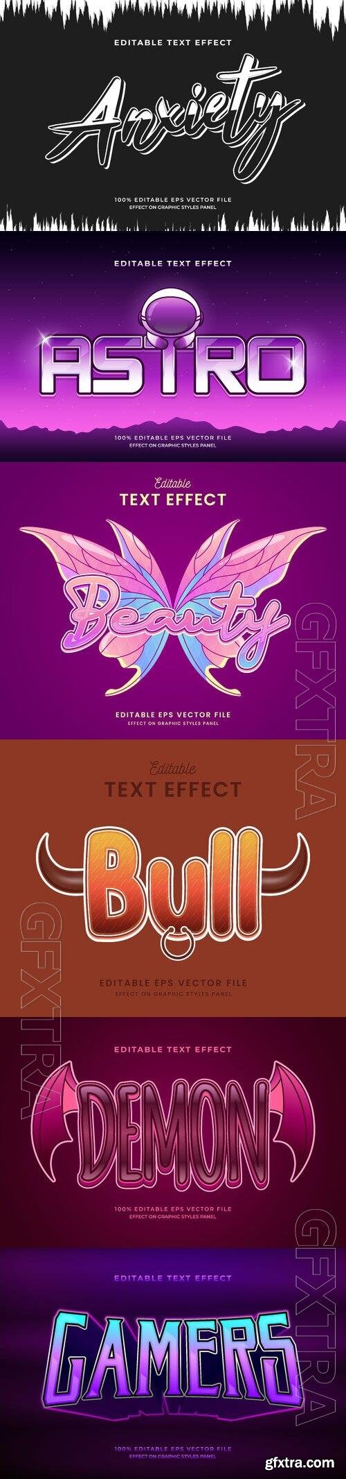 Vector 3d text editable, text effect font vol 189