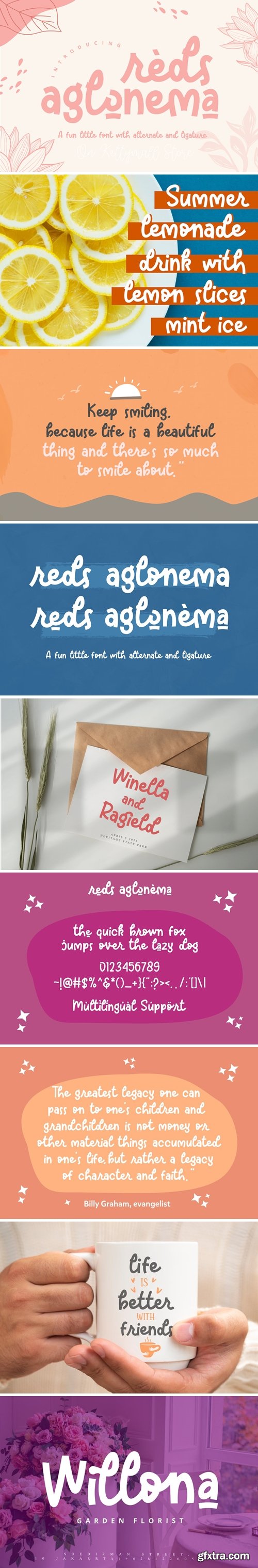 Reds Aglonema Font Reds Aglonema Font