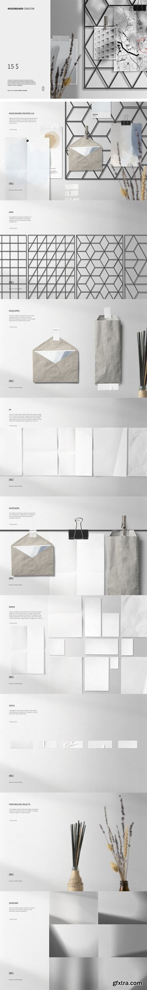 Moodboard Scene Creator PSD Templates Moodboard Scene Creator PSD Templates