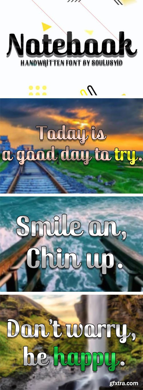 Notebook - Sans Serif Font Notebook - Sans Serif Font