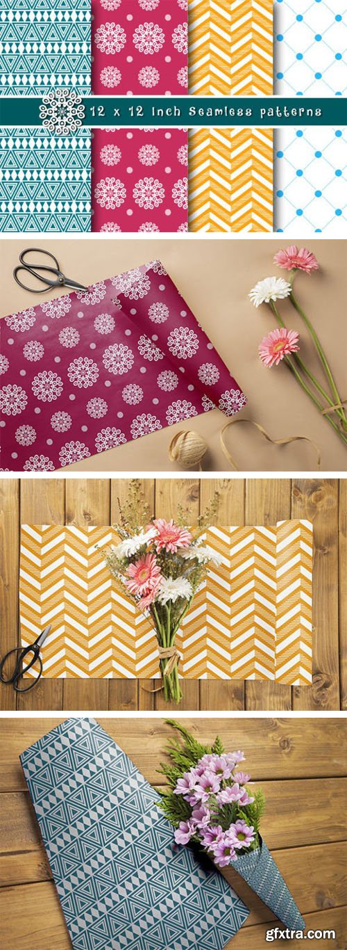 Mixed Vector Seamless Patterns 4xEPS