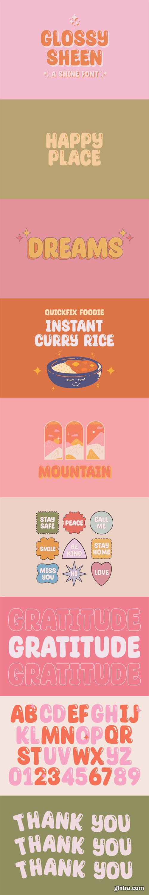 Glossy Sheen Font Glossy Sheen Font