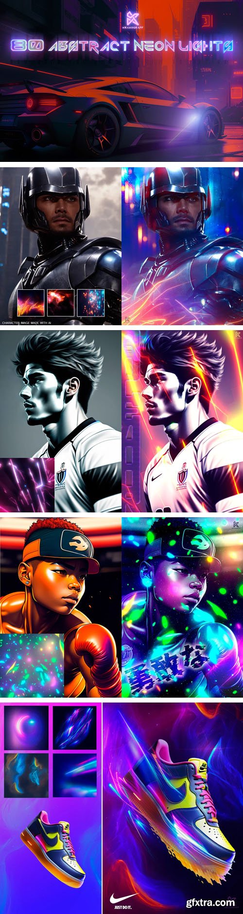 Abstract Futuristic Neon Lights Effects Abstract Futuristic Neon Lights Effects