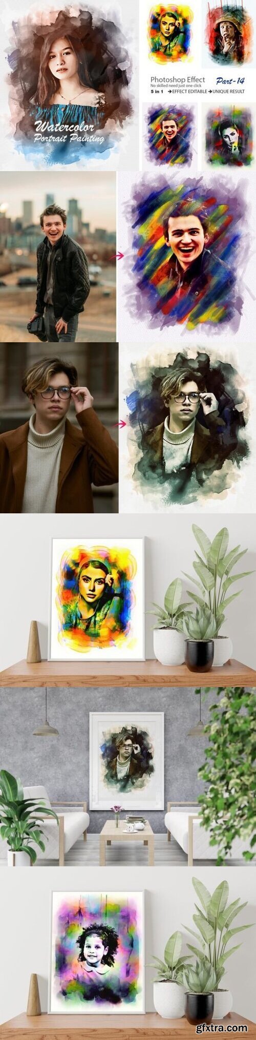 Watercolor Portrait Painting Effect Watercolor Portrait Painting Effect