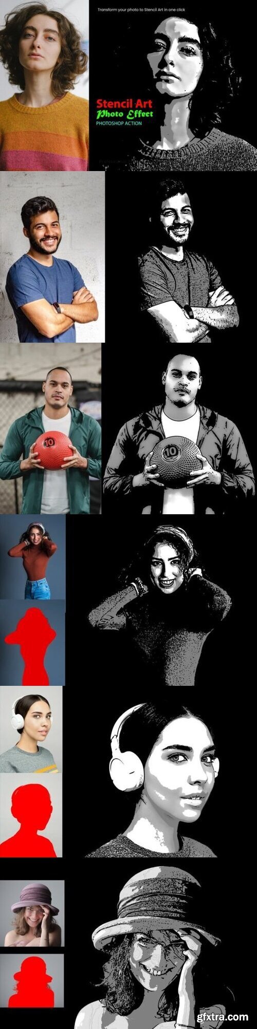 Stencil Art Photoshop Action