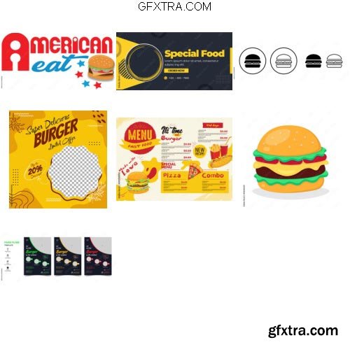 Burger Business Menu Pack 30XAI