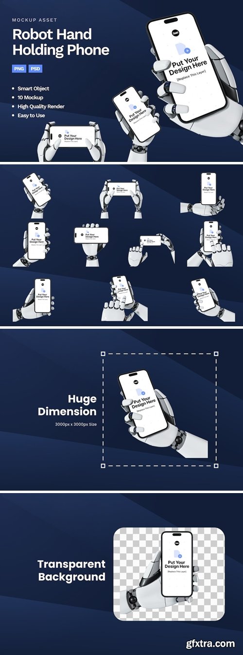 Robot Hand Holding Phone Mockup NWXBMZC Robot Hand Holding Phone Mockup NWXBMZC
