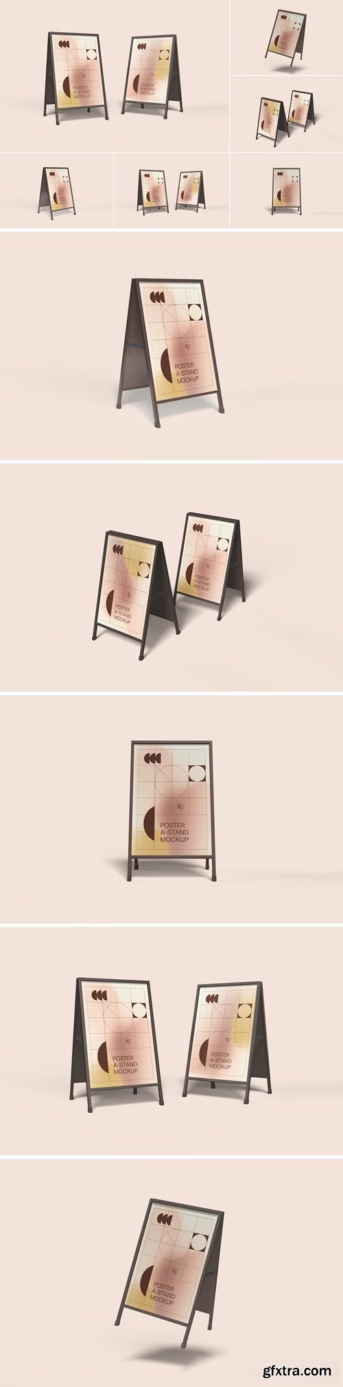 Advertising Poster A-Stand Mockups W758XEY Advertising Poster A-Stand Mockups W758XEY