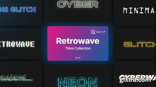 Videohive Retrowave Motion Titles Vol. 01 45405335
