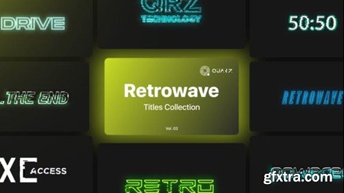 Videohive Retrowave Motion Titles Vol. 03 45405501