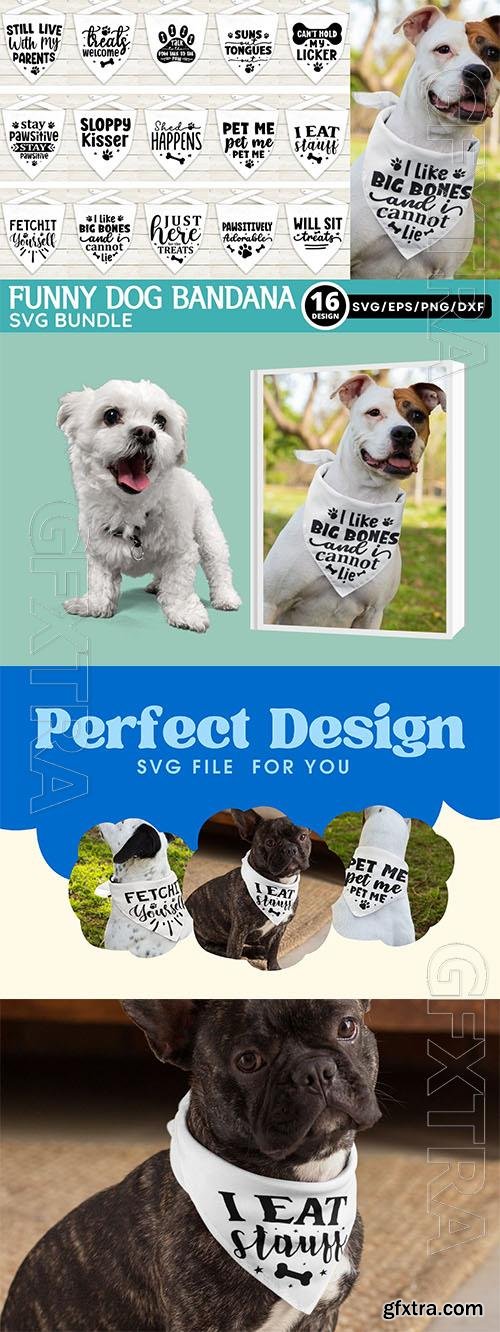 Funny Dog Bandana, Pet Shirt bundle design elements
