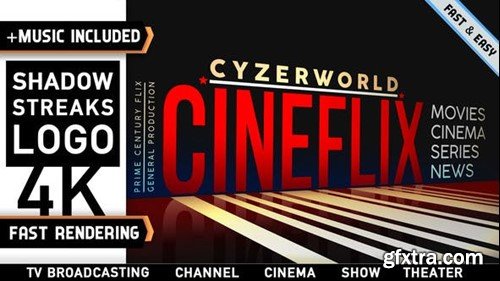 Videohive Logo Shadow Streaks - Theater Cinema Stage 45483131