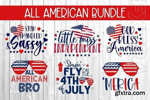 American patriotic bundle design elements