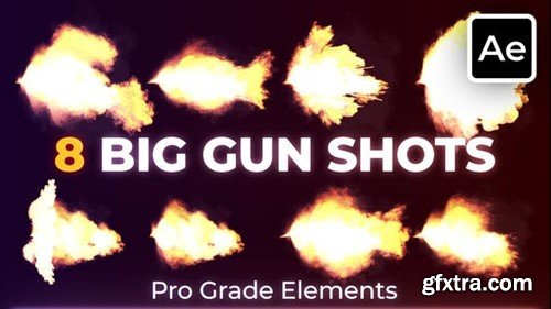 Videohive Big Gun Shots Gunfire 1 45485639