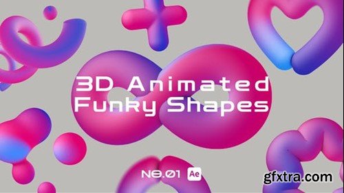 Videohive 3D Animated Funky Shapes 45434137
