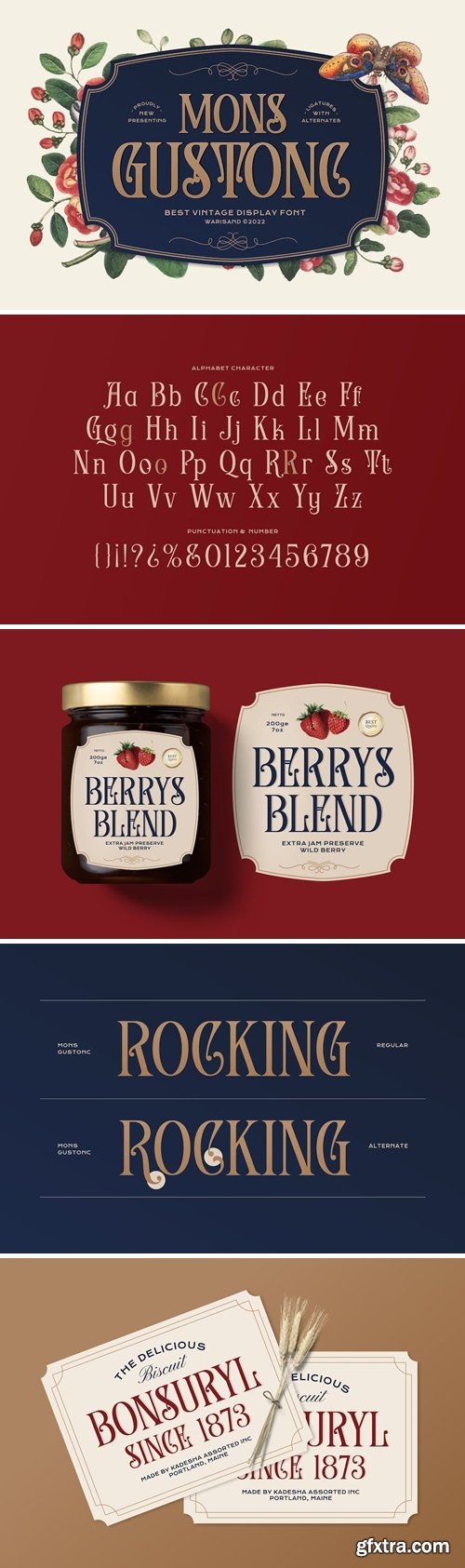 Mons Gustonc - Vintage Font Mons Gustonc - Vintage Font