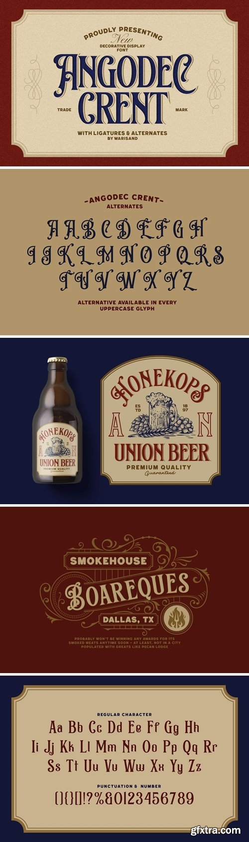 Angodec Crent - Vintage Font
