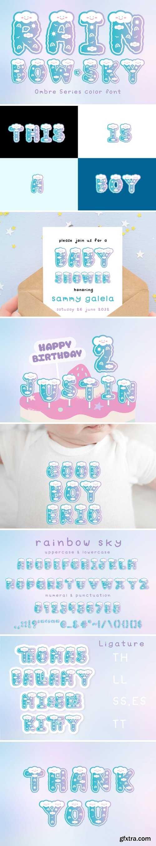Rainbow Sky Font