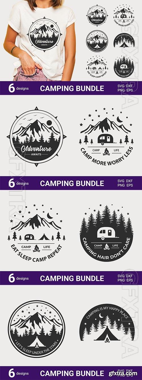 Camping, Adventure, Mountains bundle bundle design elements