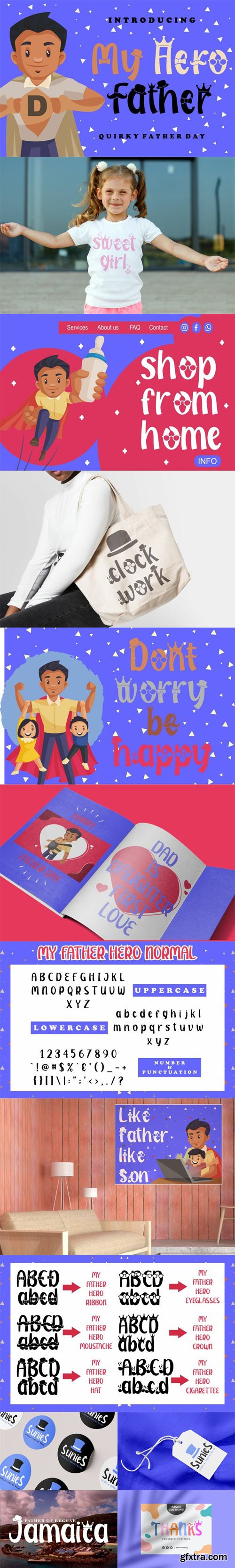 My Hero Father Font My Hero Father Font