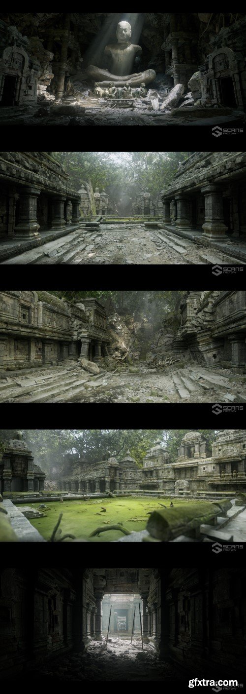 Temples of Cambodia - Ruins exterior and interior Temples of Cambodia - Ruins exterior and interior