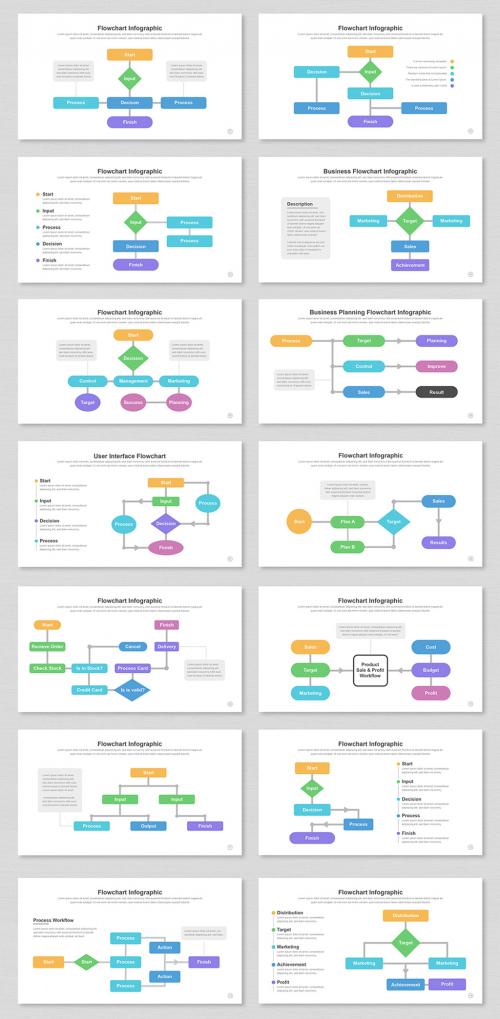 Flowchart Infographic Presentation Template 588972383