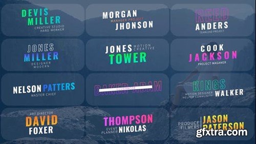 Videohive Lower Thirds Colorful 45593485