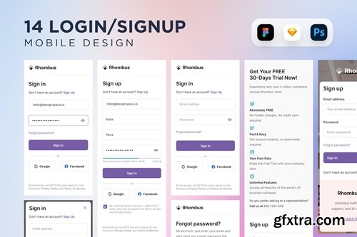 14 Login and Register Mobile Design UI Kit SV4A4U8 14 Login and Register Mobile Design UI Kit SV4A4U8