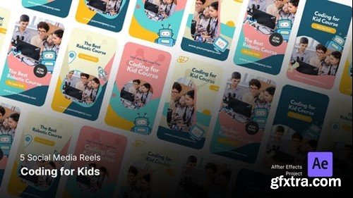 Videohive Kids Coding Course - Social Media Reels After Effect Template 45599228