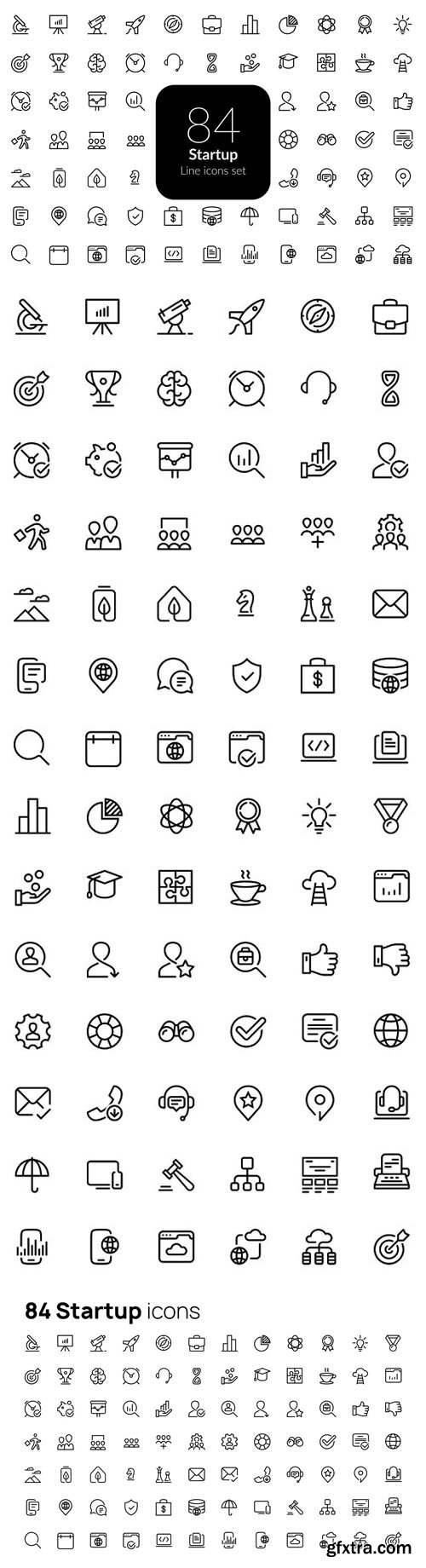 84 Startup Line Icons 84 Startup Line Icons