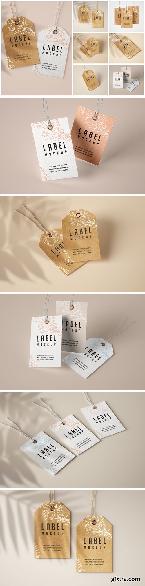 Kraft Label Tag Mockup Set GNAGTQF