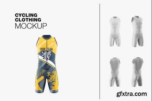 Set Men's Cycling Suit Mockup
