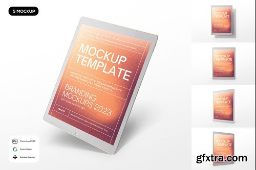 iPad Pro Rose Gold Mockup