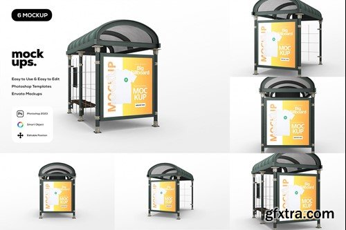 Bus Stop Billboard Mockup