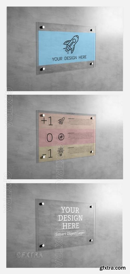 Plate Glass Signage Mockup 221858947 » GFxtra