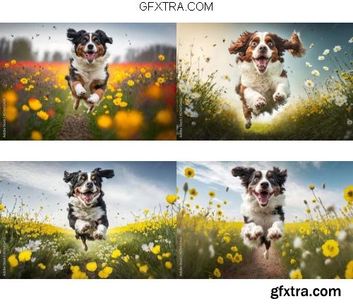 Funny and Happy Dog Pack - 4xAI Funny and Happy Dog Pack - 4xAI