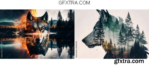 Wolf and Forest Pack - 22xJPG Wolf and Forest Pack - 22xJPG