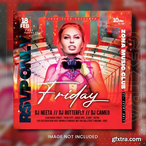 Night club party flyer template