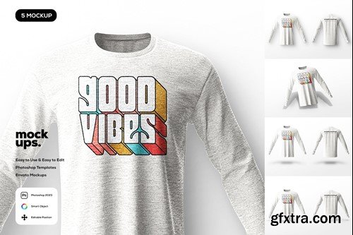 Sweatshirt Male Round Neck Mockup Sweatshirt Male Round Neck Mockup