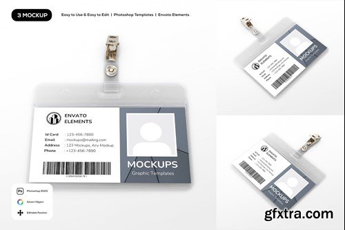 Clear ID Badge Mockup Clear ID Badge Mockup