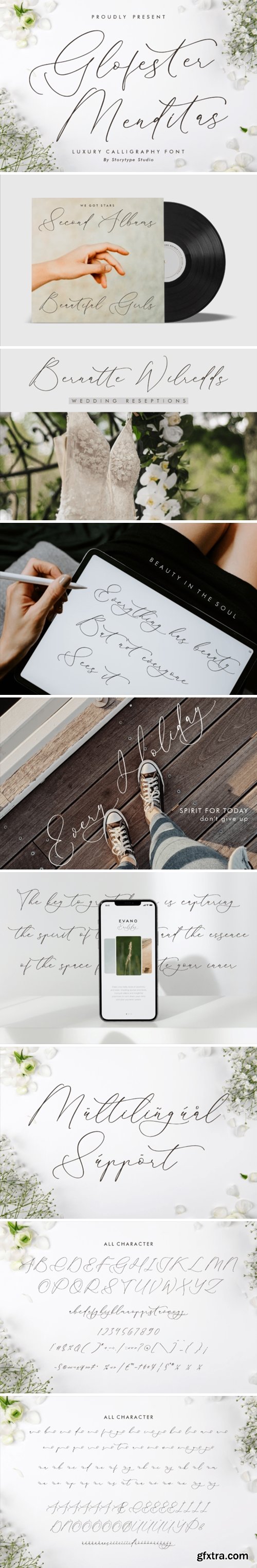 Glofester Menditas Font Glofester Menditas Font