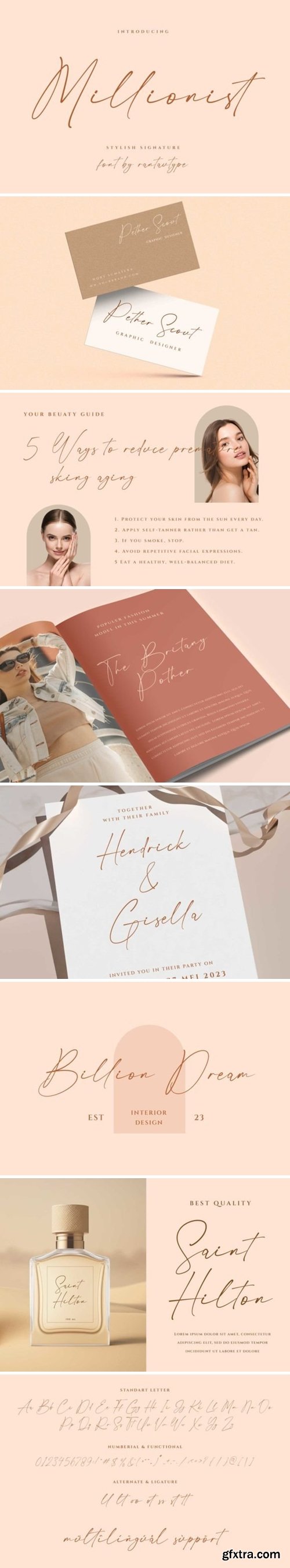 CM - Millionist - Elegant Signature Font 16520841