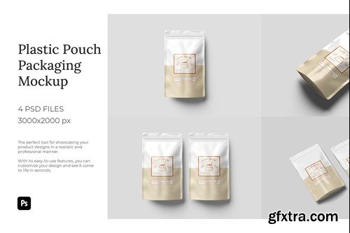 Plastic Pouch Packaging Mockup Plastic Pouch Packaging Mockup
