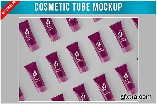 Cosmetic Tube Top View Mockup Cosmetic Tube Top View Mockup