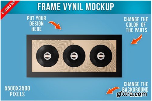 Frame Vynil Mockup Frame Vynil Mockup