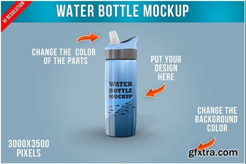 Water Bottle Mockup