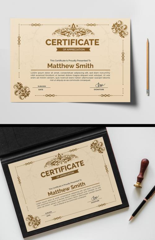 Certificate Design Template Layout 565873830