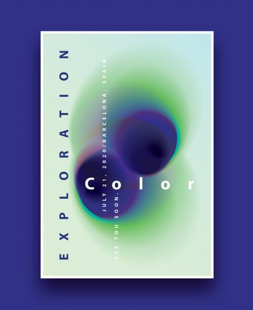 Poster Layout with Blurred Gradient Circles 262564819