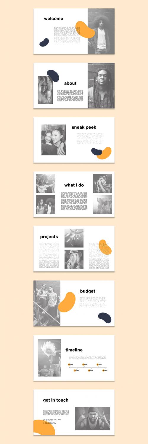 Presentation Deck Layout with Abstract Shapes 294689449