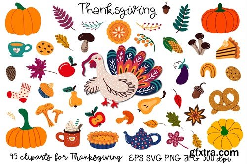 Thanksgiving Clipart set